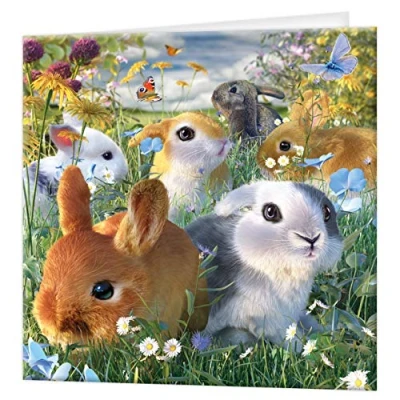 Imagen de 3D LiveLife Tarjeta felicitacion Conejitos de Deluxebase. Lenticular con conejos para toda ocasión y edad. Ilustraciones originales licencia del reconocido artista, David Penfound