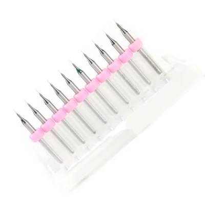 Imagen de FTVOGUE 10 piezas de carburo Micro Brocas Herramienta agujero perforación precisión para PCB placa circuito impreso(0.1mm)