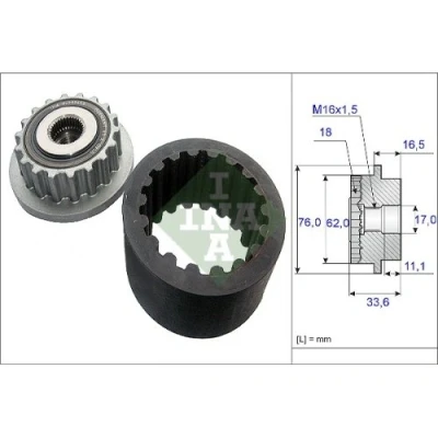 Imagen de INA 535 0186 10 Juego de tubuladura flexible acoplamiento VOLKSWAGEN: Transporter 5, Multivan 5 (7HM