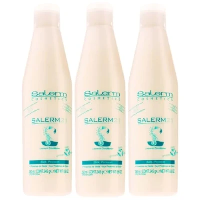 Imagen de Pack De 3 Unidades Salerm Cosmetics 21 Silk Protein Leave In Acondicionador 250 ml