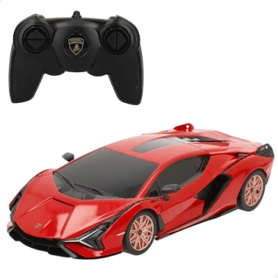 Imagen de ColorBaby Rastar Coche teledirigido Lamborghini Sián FKP 37, Color Naranja con Negro, Coches de Carrera a radiocontrol para niños y Adultos, Mando Distancia, (46986)