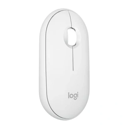 Imagen de Ratón inalámbrico Logitech Pebble 2 M350S, Ambidiestro, Multidispositivo, 4000 ppp, Botones personalizables, Windows Mac, Clics silenciosos, Blanco