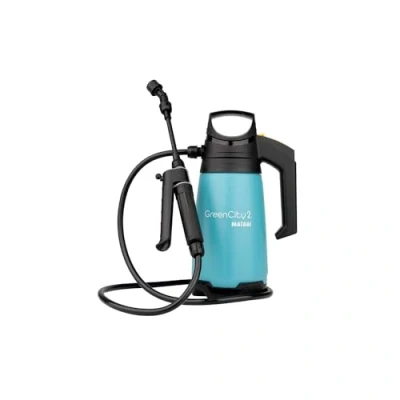 Imagen de Pulverizador GreenCity 2 Capacidad Útil 1,5L Lanza y Manguera de 1,3m Válvula Seguridad Indicador Nivel Boquillas Intercambiables Ideal para Balcones Terrazas Fabricado en Europa