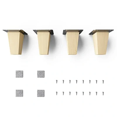 Imagen de patas para muebles de madera sossai® Clif Square Naturaleza (sin tratar) Altura: 8 cm HMF3 cuadrado, cónico (versión recta) material: maciza (haya) sillas, mesas, armarios…