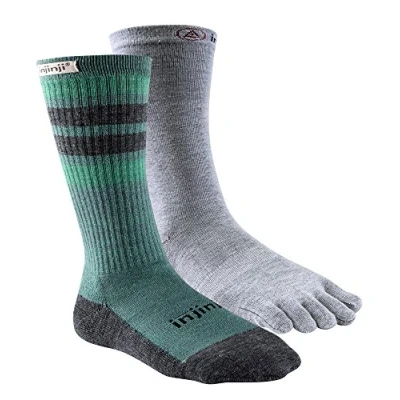 Imagen de Injinji Forro para hombre + calcetines de senderismo (grande/XL, musgo)