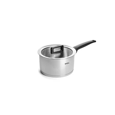 Imagen de Woll 920 NC Concept Cazo de Acero Inoxidable para inducción con Tapa Cristal Caja, 3,4 l, diámetro 20 cm, 11 cm Alto