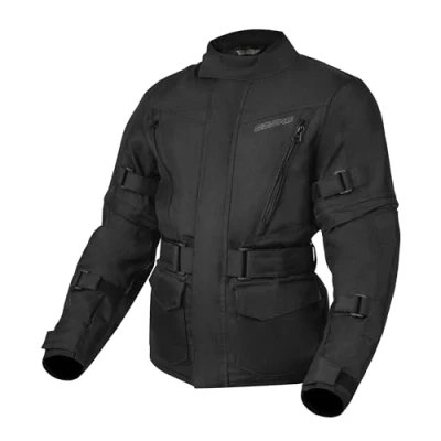 Imagen de OZONE Moto Sahara Junior Chaqueta de Niños Textil Protectores Codos y Hombros Nivel 1 Forro Térmico Impermeable Extraíble Mangas Extendidas 3 Canales Ventilación