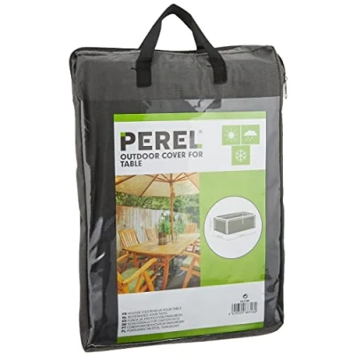 Imagen de Perel Cubierta al aire libre para la mesa máxima. 180 cm, gris, rectangular, 185 cm x 105 75
