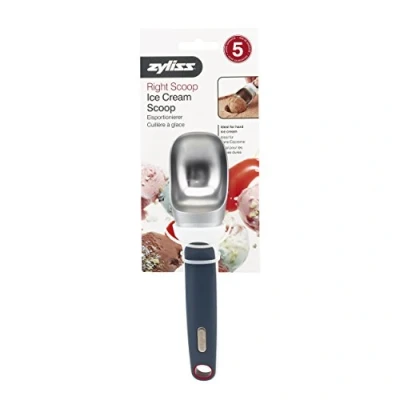 Imagen de Zyliss E980087 Cucharada de Helado, Aluminio/Plástico, Gris/Blanco, Cuchara Para Sorbete, Yogur Congelado y Dulces, Apto Lavavajillas