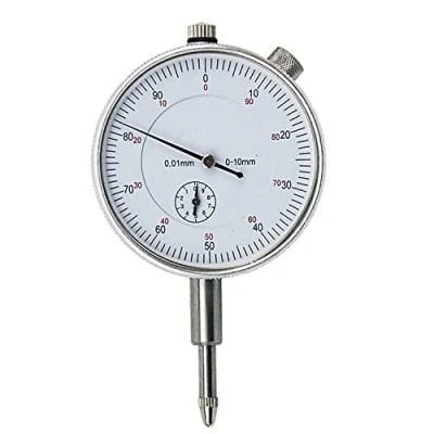 Imagen de Indicador de prueba esfera reloj preciso 0,01 mm, medidor medición exterior métrico 0 10 mm