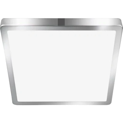 Imagen de Eglo lámpara de techo LED Fueva 5, iluminación superficie, luz baño metal cromado y superficie iluminada plástico en blanco, L x A 28,5 cm, IP44
