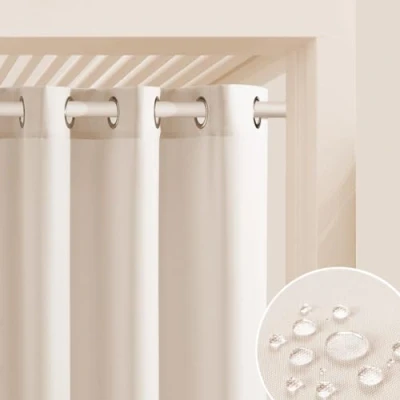 Imagen de ROOM99 Garden Line Cortinas para Exteriores con Ojales, 155 x 220 cm de Ancho Alto, Resistente a la Intemperie, Impermeable, protección Solar, jardín, al Viento, Color