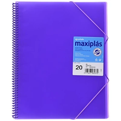 Imagen de Grafoplas CARPETA 20 FUNDAS MAXIPLAS TRANS VIOLETA