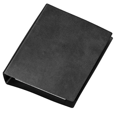 Imagen de VELOFLEX 1164280 Carpeta de anillas bolsillo especial DIN A6 grano cuero, mecanismo 4 13 mm, negro, 1 unidad