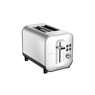 Imagen de Krups KH682D10 Tostador de 2 ranuras acero inoxidable Excellence, ancho ajustable, 8 niveles potencia, palanca elevadora del pan, función parada, descongelar, recalentar