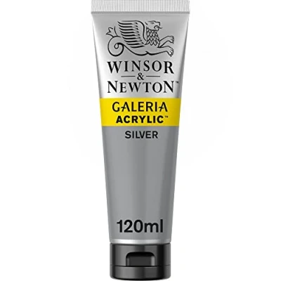 Imagen de Winsor &amp; Newton Pintura Acrílica , 120 ml, Plata (Silver)