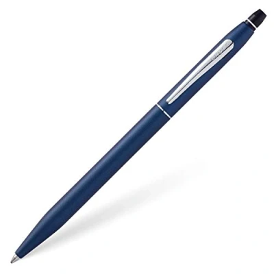 Imagen de Cross Click Blue Lacquer Ballpoint Pen with Chrome Appointments and Bonus Slim Gel Refill
