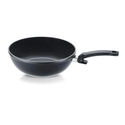Imagen de Fissler Ceratal Wok Orbit Black sartén de aluminio 5,2 l y 30 cm diámetro, cerámica con revestimiento antiadherente, borde alto, libre PFAS/PTFE, fabricada en Alemania, inducción