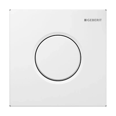 Imagen de Geberit Sistema De Descarga Para Urinarios Con Accionamiento Neumático, Pulsador Serie 01: Blanco Alpino (116.011.11.5)