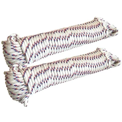 Imagen de EUROXANTY Cuerda para Tender Ropa Resistente y Duradera Azoteas Campings De Acampada Blanca con Rayas 20 m x2