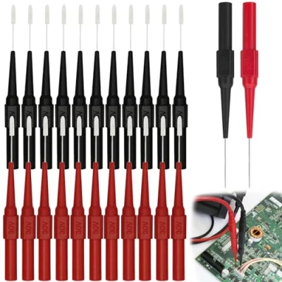 Imagen de Sonda de Prueba 24 Piezas, Multímetro, 0,7mm, Aguja Perforante, Punta Prueba, Multímetro Conector Banana, Perforación Aislamiento