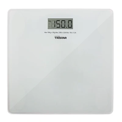 Imagen de Tristar WG 2419 Bascula de diseno ultraplano y cristal seguridad templado, color blanco
