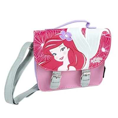 Imagen de Bolso de La Sirenita Cierre Solapa y Hebillas 18,5 x 16,5 5 cm Bandolera Estilo Cartera con Asa Regulable Producto Original Diseñado en España