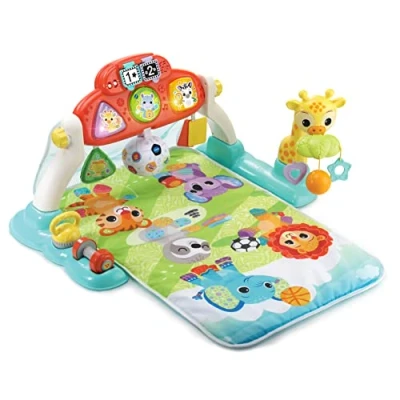 Imagen de VTech Manta de Juegos para bebés 4 en 1 con música, Tablero extraíble e inclinable, 2 Modos Juego: Música y Descubrir, Desde el Nacimiento [Exclusivo Amazon]