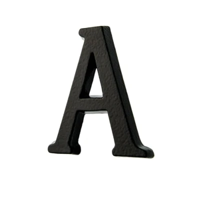 Imagen de HUBER número de casa A aluminio 10 cm I números para puerta placas en noble diseño negro 3D, con recubrimiento polvo