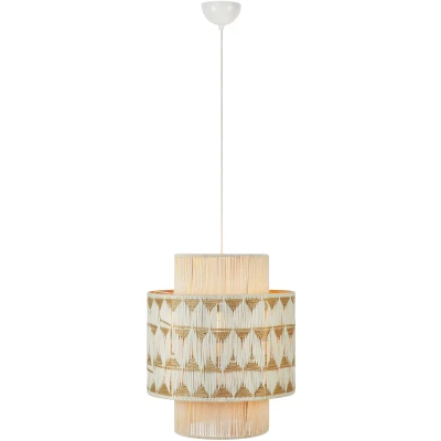 Imagen de Markslöjd Lámpara colgante Ano, Ø 45 cm, textil, beige/marrón