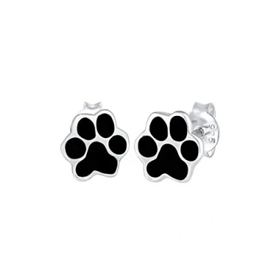 Imagen de Elli Pendientes Mujeres de Botón Patas Animal Perro Gato Filigrana con Esmalte en Plata Ley 925