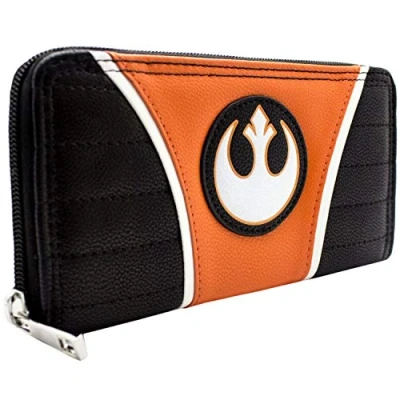 Imagen de The Empire Strikes Back Star Wars Rebel Alliance&#039;s Starfighter Corps Emblema Cartera Clutch Bolsillo para Monedas &amp; Tarjetero, Naranja