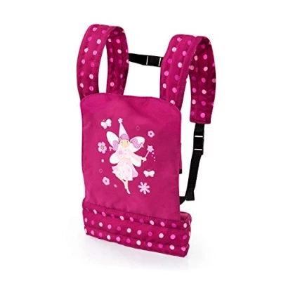 Imagen de Bayer Design Portabebés EasyCarry, Transporte, Porta, Accesorios para muñecos, Juguetes niños, Ajustable, Color burdeos con hada (62267AA)