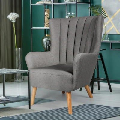 Imagen de Sillón Vidal 1 plaza tela gris oscuro Menzzo
