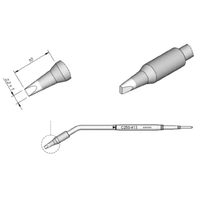 Imagen de Jbc C250413 Punta de soldar (aluminio, 2 A, cincel)