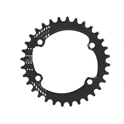 Imagen de Tbest Plato de icleta Montaña,96 mm BCD 32T 34T 36T 38T Ancho Estrecho Anillo Cadena Aluminio Solo Sram Compatible M6000 M7000 M8000 Shimano MTB BMX(32T Negro)