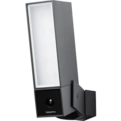 Imagen de Netatmo NOC S DE 1080p Cámara vigilancia Inteligente para Exteriores con Sirena 105 dB, WiFi, iluminación integrada, detección Movimiento, visión Nocturna, sin suscripción,