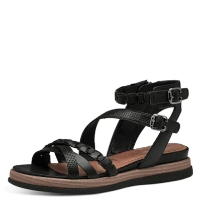 Imagen de Tamaris Damen 1 28210 44, Sandalias con cuña Mujer, Negro, 40 EU