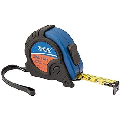 Imagen de Draper 82818 Cinta métrica profesional, negro y azul, 5 m