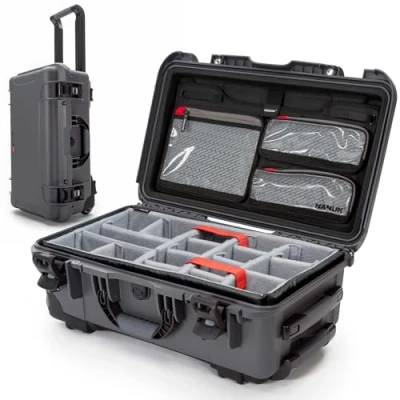 Imagen de Nanuk 935 Pro Photo Kit Estuche rígido Impermeable con Organizador de Tapa y Divisor Acolchado Ruedas, Grafito