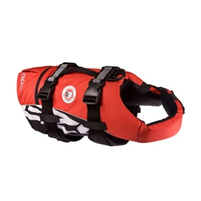 Imagen de EzyDog Chaleco Salvavidas para Perros DFD Ideal Natación y que tu Cachorro esté Seguro en el Agua, Seguridad Ropa (XL, Rojo)