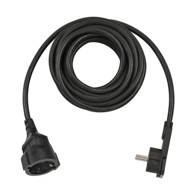 Imagen de Brennenstuhl Cable alargador de 5 m con Enchufe Plano (alargador eléctrico, Plano, para Interiores) Negro