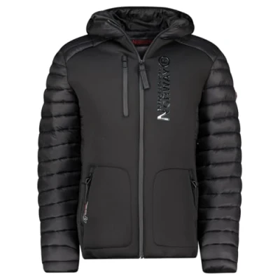 Imagen de Geographical Norway Briwood Men Chaqueta Cortavientos Para Hombre Impermeable De Manga Larga Ideal La Temporada Senderismo Primavera Verano Otoño Invierno (Negro XXL)