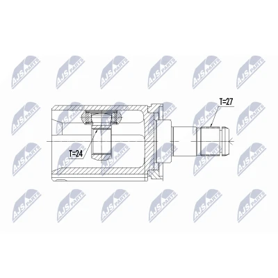 Imagen de NTY NPW BM 061 Junta Homocinética Eje delantero, izquierda BMW: 5 Berlina, Touring, 7