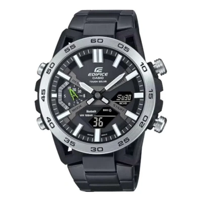 Imagen de Casio Reloj Análogico Digital para Hombre de Cuarzo con Correa en Acero Inoxidable ECB 2000DD 1AEF