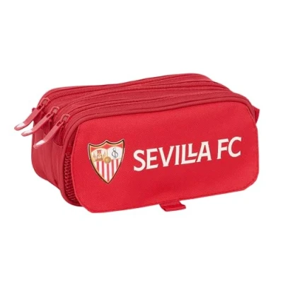 Imagen de Safta Sevilla FC Portatodo Triple Big Reciclado, Estuche Infantil, Niño, Ideal para Niños en Edad Escolar, Cómodo y Versátil, Calidad Resistencia, 21.5x8x10 cm