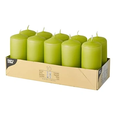 Imagen de Papstar 10585 Alrededor Verde 10pieza(s) Vela (90 mm, 4 cm, 85 g, 10 pieza(s))