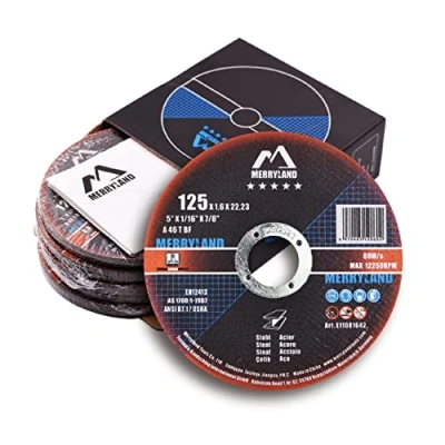 Imagen de Merryland Disco de Corte 125 Metal para Amoladora Angular, X 1,6 22,23 mm 25 Piezas, Acero Hierro, Experto Line E11081642