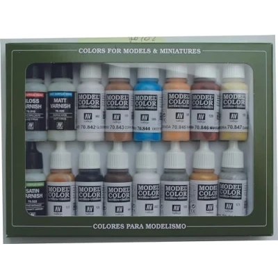 Imagen de Vallejo Model Color Folkestone acrílico especial Paint Set Surtido de Colores (Pack 16)