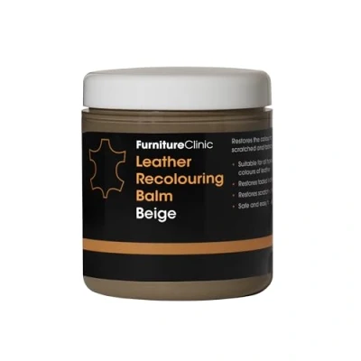 Imagen de Furniture Clinic Bálsamo Reparador para Cuero y Piel Restaura, Hidrata, Repara los Arañazos la Decoloración del Sofás, Tapicerías, Asientos de Automóviles, Ropa, Zapatos Beige